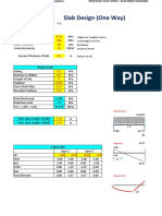 One Way Slab Design