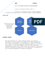 Lesson 7 - Characteristics of Successful Preschool Clasroom Managers