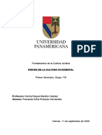 Raíces de La Cultura Occidental - Ensayo - Fernanda Pichardo