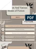 Fiction and Various Modes of Fiction