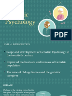 Geriatric Psychology Unit 1