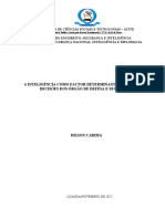 Ante-Projeto Do Trabalho de Segurança Nacional, Inteligencia e Diplomacia Do Docente Dilson Carima