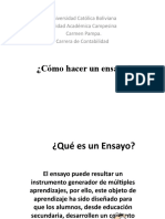 Cómo Hacer Un Ensayo