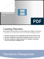 5.1 The Role of Operations Management