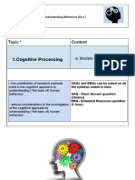 Cognitive Approach Booklet 1 CA1