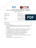 Secj1023 / SCSJ1023 Programming Technique Ii 2021/2022 Paper 2 (Practical)