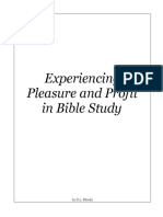 Experiencing Pleasure and Profit in Bible Study