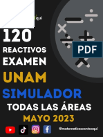 Examen Simulador UNAM Completo (120 Preguntas) by Matematicas Con Toxqui