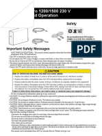 Back-UPS Pro 1200/1500 230 V Installation and Operation: Inventory Safety