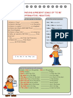 Subject Pronounspresent Simple of To Be Affirmativ Grammar Drills - 14337