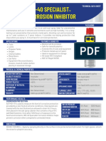 WD 40 Specialist Corrosion Inhibitor Tds Sheet