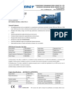 Data Sheet: Diesel Generator 600Kw 50HZ/1500RPM Mitsubishi Model: S6R2-Pta-C