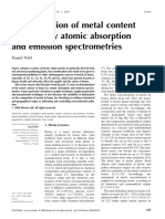 Determination of Metal Content in Honey by AA and ES