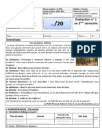 Evaluation 2apic N°1 Et 2 Au 2ème Semestre (Parcours) 21-22 (SAID AL ALAMI)