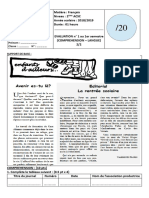 Evaluation 2asc N°1 Au 1er Semestre (Parcours)