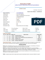 3 Semester Admit Card