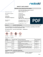 Safety Data Sheet: (Minimum Degrees of Hazard) Regulations 2001