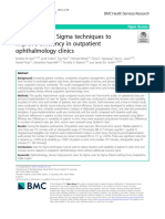 Using Lean Six Sigma Techniques To Improve Efficiency in Outpatient Ophthalmology Clinics