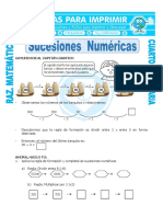 Ejercicios de Sucesiones Numéricas para Cuarto de Primaria