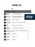 Minecraft Effect List