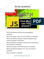 100 JavaScript Questions