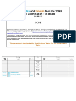 Summer 2023 Wales and Eduqas Gcse Final Exam Timetable 02 11 22