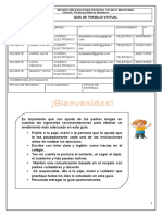 Guía de Aprendizaje Educacion Fisica N°4 Grado Primerito