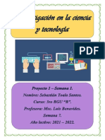 Investigacion en La Ciencia y Tecnologia. Proyecto 1. Sebastian Toala.