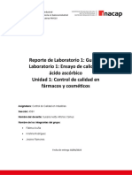 Informe de Control de Calidad Acido Ascorbico