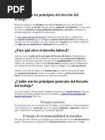 Cuáles Son Los Principios Del Derecho Del Trabajo