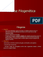 Filogenia e Cladogramas