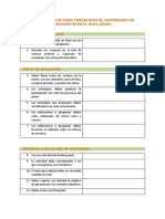 Lista de Cotejo Portafolio de Actividades de Aplicación en El Aula (PAAE)