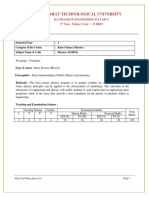 Gujarat Technological University: 1 Year, Subject Code: 3110018