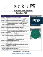 CAT 2023 Batch 15 Complete Schedule