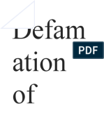 Defam Ation of