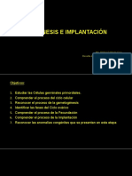 Embriología 4 Gametogénesis, Fecundación e Implantación