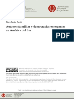 Pion-Berlin - Autonomia Militar y Democracias Emergentes en America Del Sur