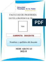 Modelo de Carpeta Docente 2022-II