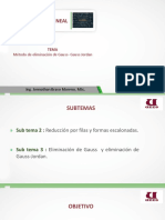 Semana 2 - Método de Eliminación de Gauss y Gauss Jordan