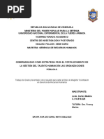 Proyecto. Carlos Medina La Gobernabildad Como Estrategia para El Fortalecimiento de La Gestión Del Talento Humano.