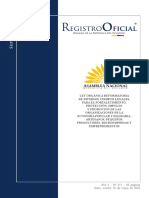 Ley Orgánica para El Fortalecimiento de Las Organizaciones de La Economía Popular y Solidaria