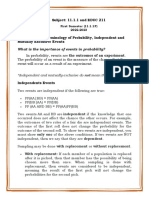 Topic 10 Terminology of Probability, Independent and Mutually Exclusive Events