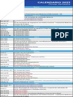 Calendario Académico 2023 Uninorte - Primer Semestre