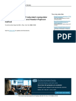 Kinematics Modeling of Redundant Manipulator