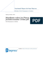 Manifiesto Sobre Los Plenos Jurisdiccionales Civiles - Stamped