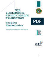 (CPG) Philippine Guidelines On Periodic Health Examination: Pediatric Immunization