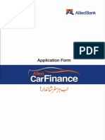 Allied Car Finance Application Form