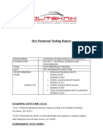 Dye Penetrant Testing Report