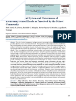 School Management System and Governance of Elementary School Heads As Perceived by The School Community