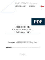 Cours Geologie de L'environnement l2 Geologie LMD - 2023